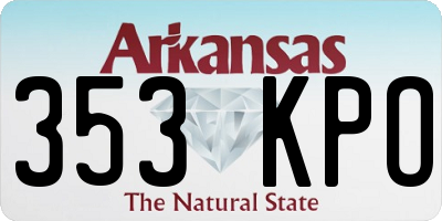 AR license plate 353KPO