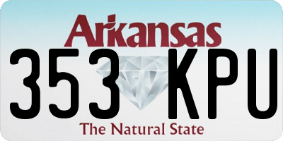 AR license plate 353KPU