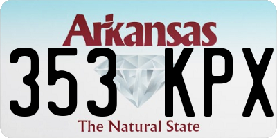 AR license plate 353KPX