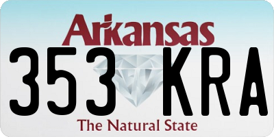 AR license plate 353KRA