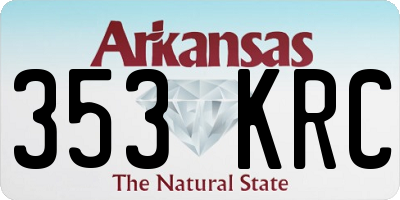 AR license plate 353KRC