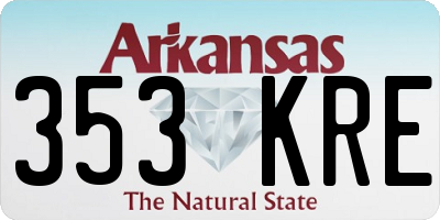 AR license plate 353KRE