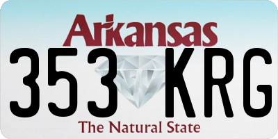 AR license plate 353KRG
