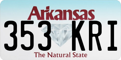 AR license plate 353KRI