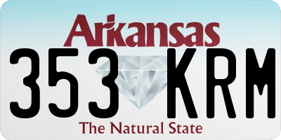 AR license plate 353KRM