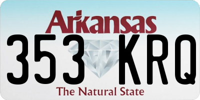 AR license plate 353KRQ
