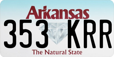 AR license plate 353KRR