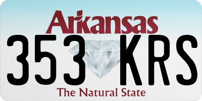 AR license plate 353KRS
