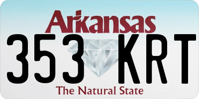 AR license plate 353KRT
