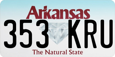AR license plate 353KRU