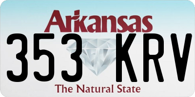 AR license plate 353KRV