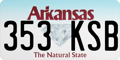 AR license plate 353KSB