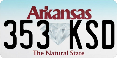 AR license plate 353KSD