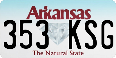 AR license plate 353KSG