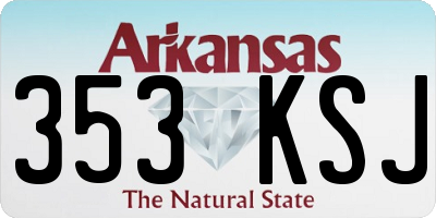 AR license plate 353KSJ