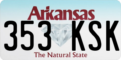 AR license plate 353KSK