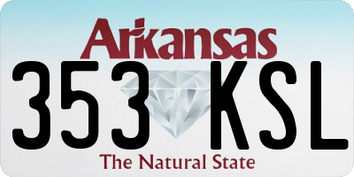 AR license plate 353KSL