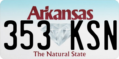 AR license plate 353KSN