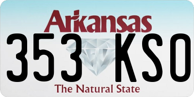 AR license plate 353KSO