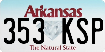 AR license plate 353KSP