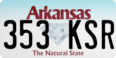AR license plate 353KSR