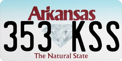 AR license plate 353KSS