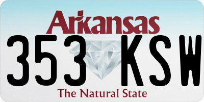 AR license plate 353KSW