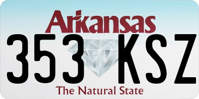 AR license plate 353KSZ