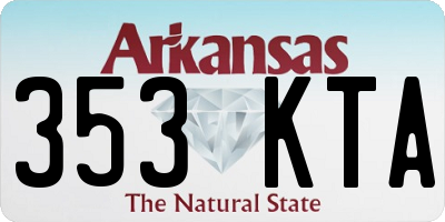 AR license plate 353KTA