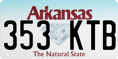 AR license plate 353KTB