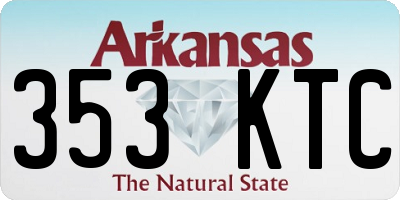 AR license plate 353KTC