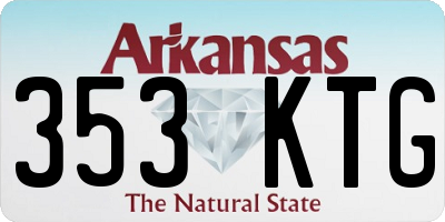 AR license plate 353KTG