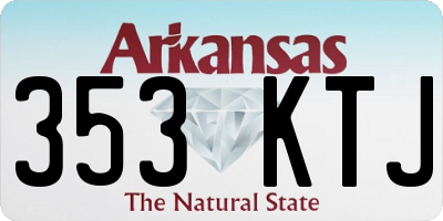 AR license plate 353KTJ