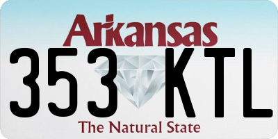 AR license plate 353KTL