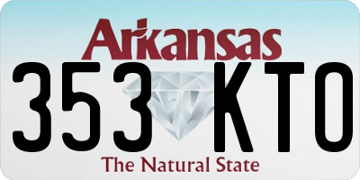 AR license plate 353KTO