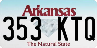 AR license plate 353KTQ