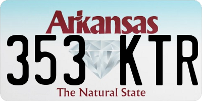 AR license plate 353KTR