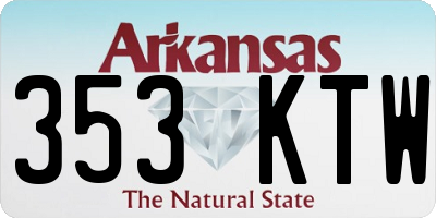 AR license plate 353KTW