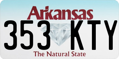AR license plate 353KTY