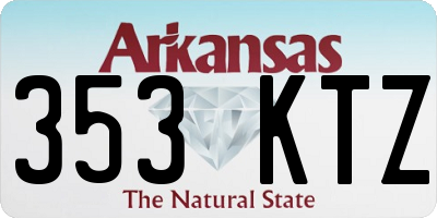 AR license plate 353KTZ