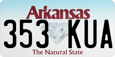 AR license plate 353KUA