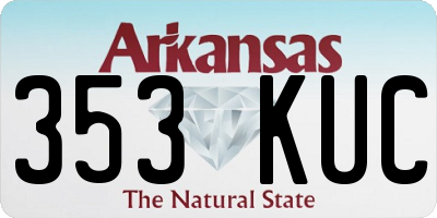 AR license plate 353KUC