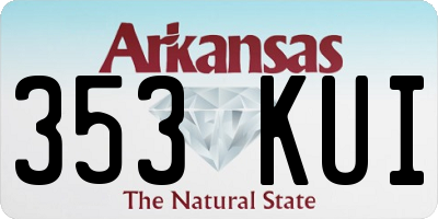 AR license plate 353KUI