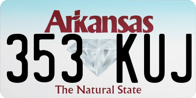 AR license plate 353KUJ