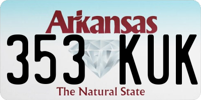 AR license plate 353KUK