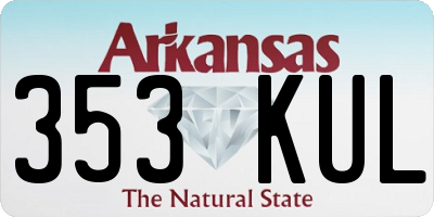 AR license plate 353KUL