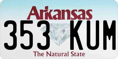 AR license plate 353KUM