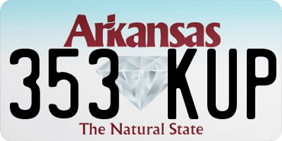 AR license plate 353KUP