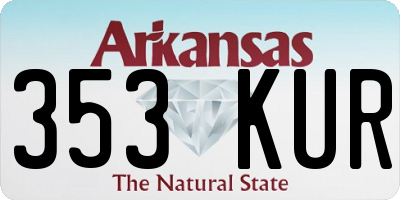 AR license plate 353KUR