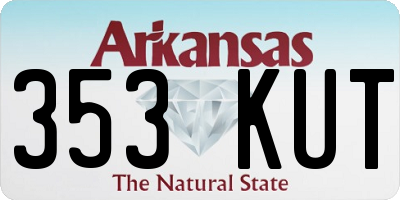 AR license plate 353KUT